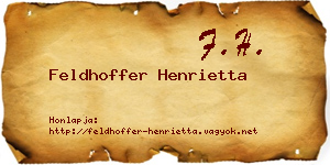 Feldhoffer Henrietta névjegykártya