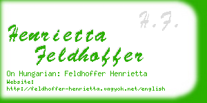 henrietta feldhoffer business card